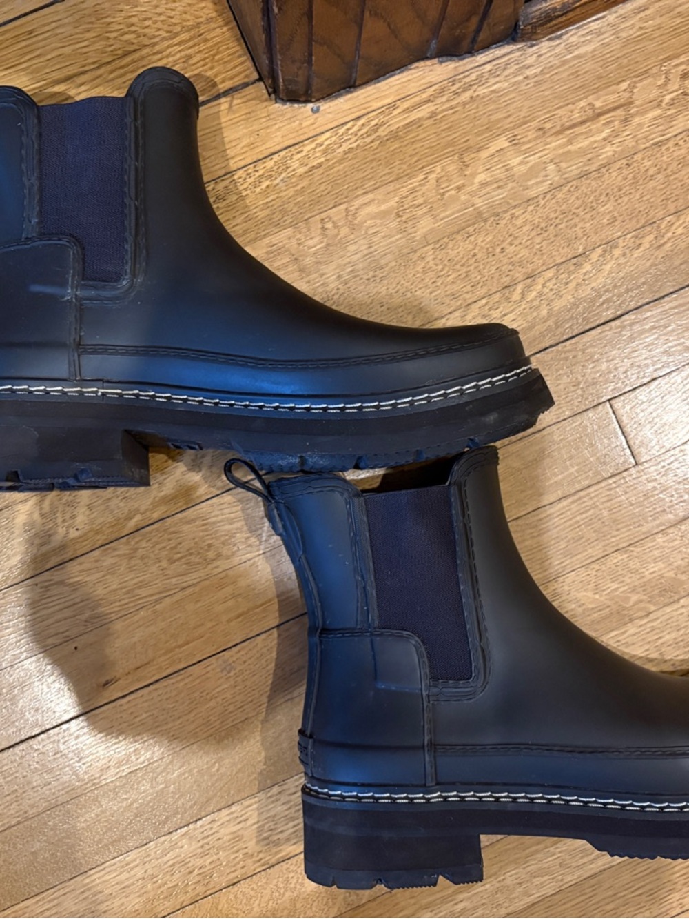 Hunter Brown Chelsea Rain Boots - Picture 1 of 4